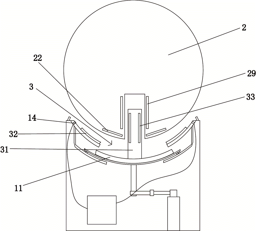 Spherical movable exhibition cabinet