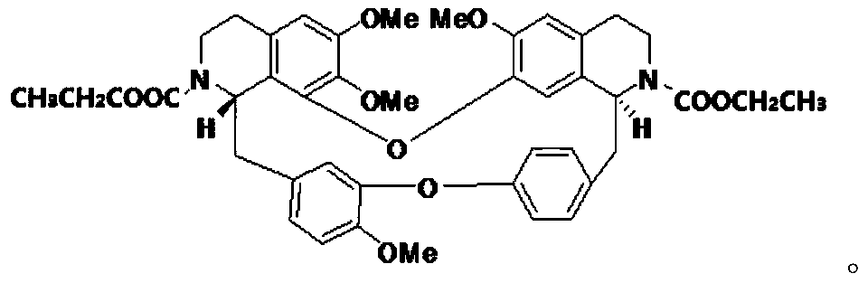 Medical composition of didemethyl tetrandrine dual ethyl formate and tyrosine kinase inhibitor