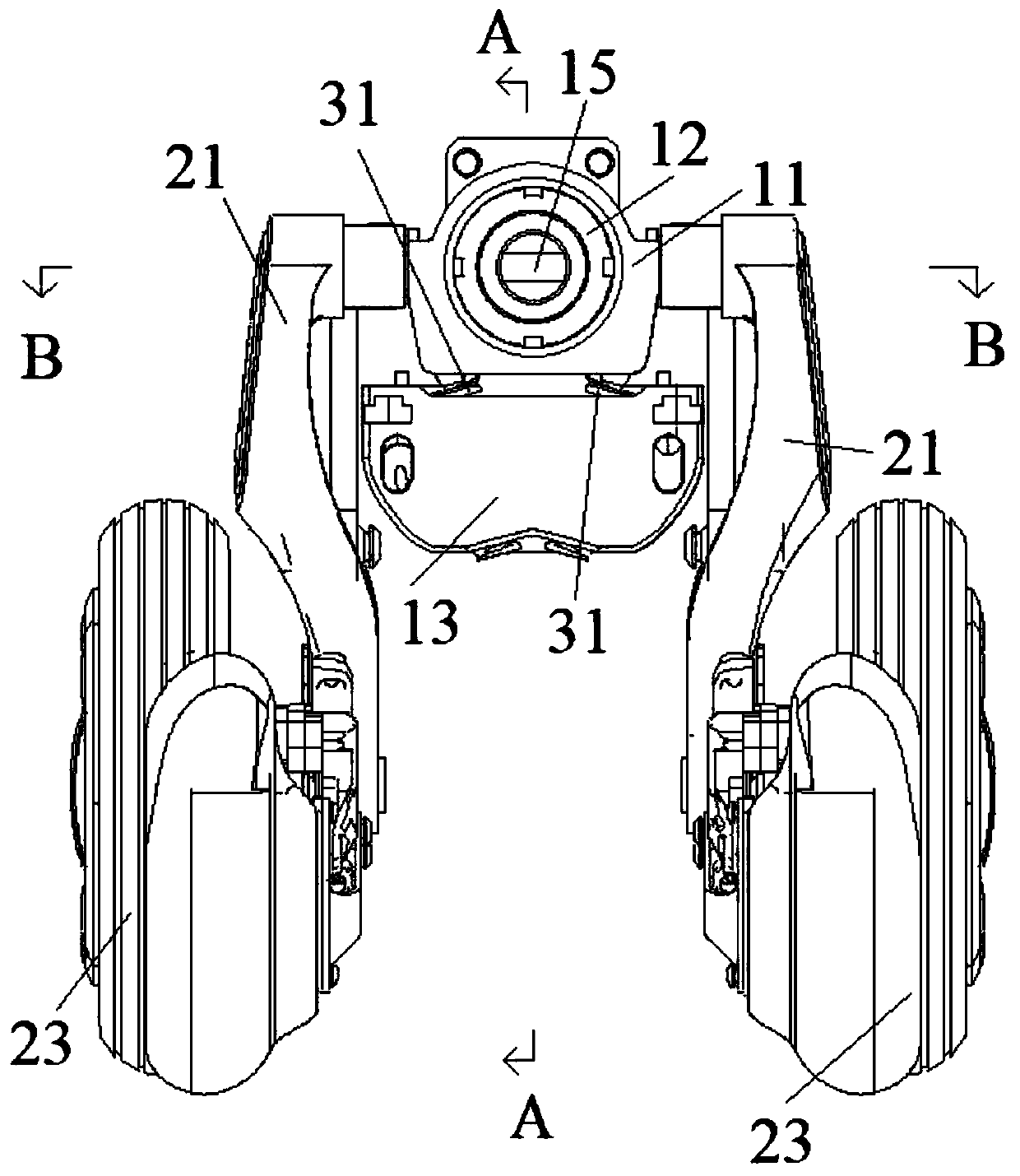 Scooter rocker arm reset structure and three-wheeled scooter