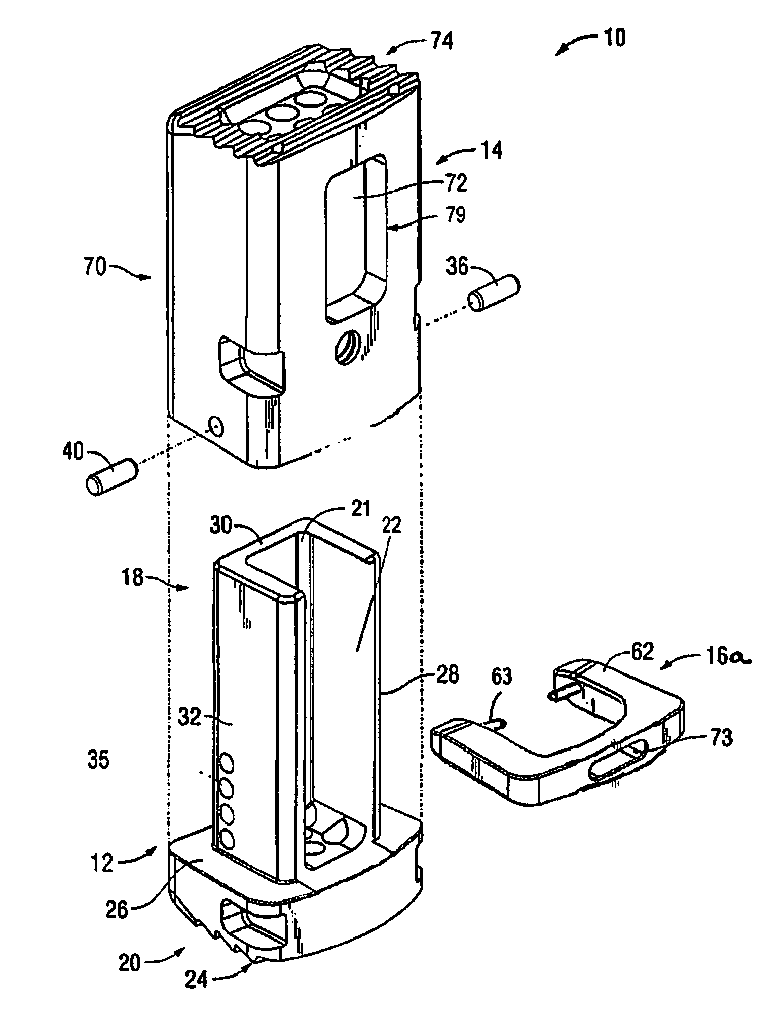 Expandable cage with locking device