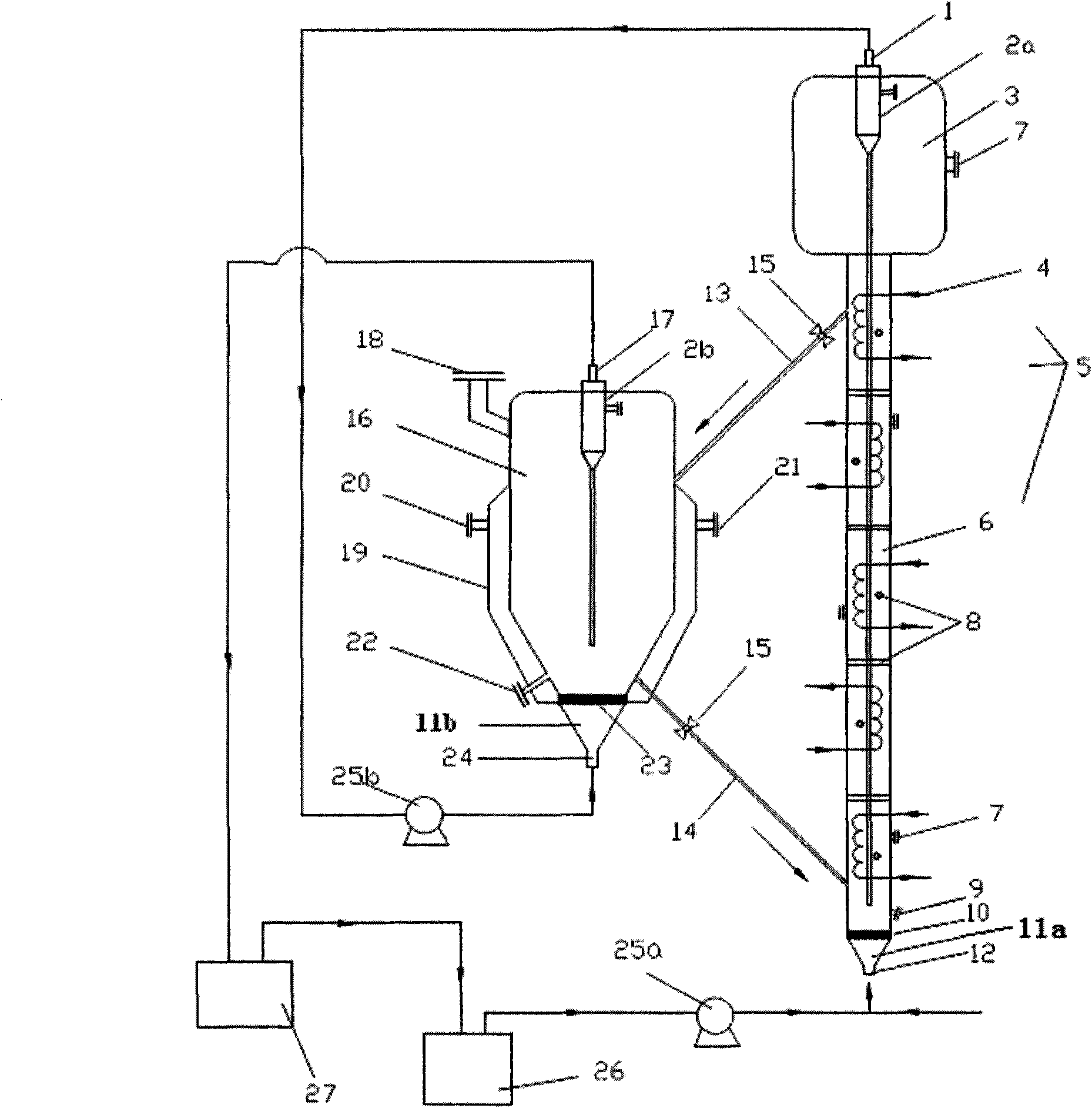 Device for preparing chlorinated polyvinyl chloride by gas-solid phase method and method thereof