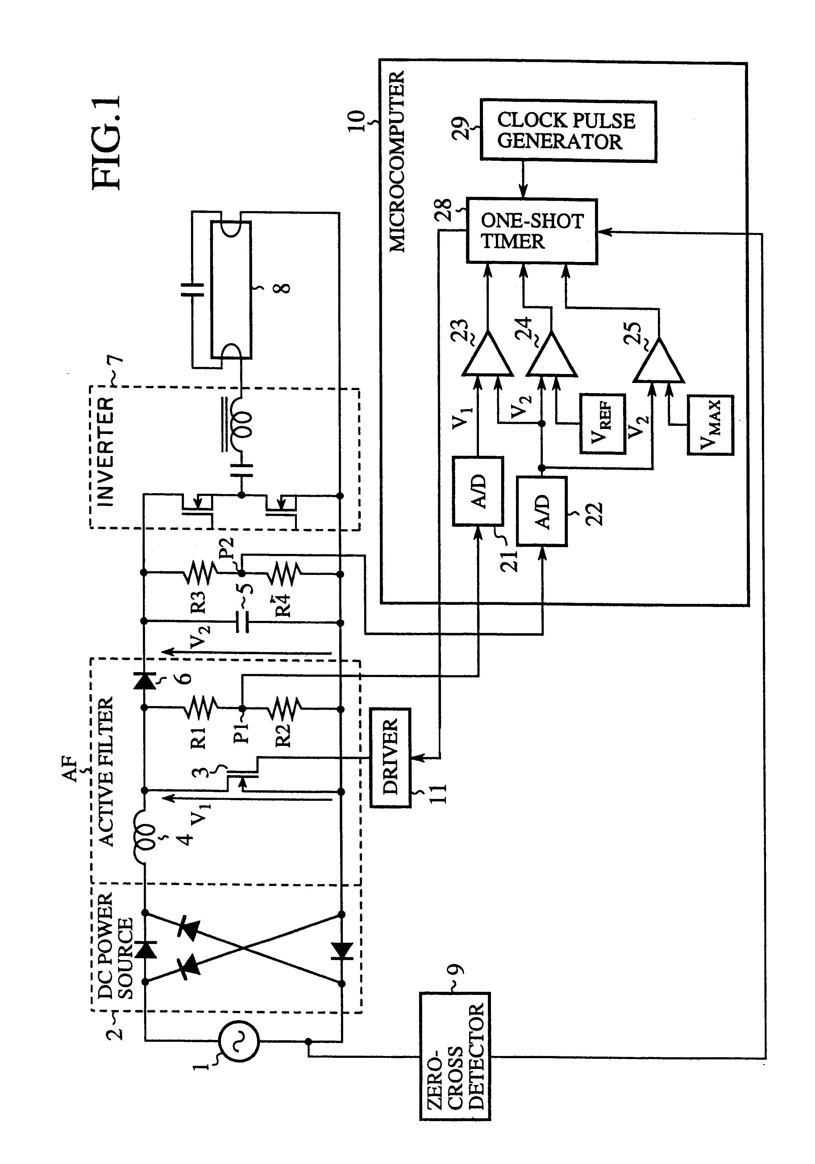 Power regulator using active filter