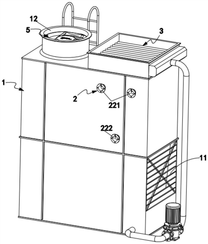 A circulating rapid cooling high-efficiency condenser