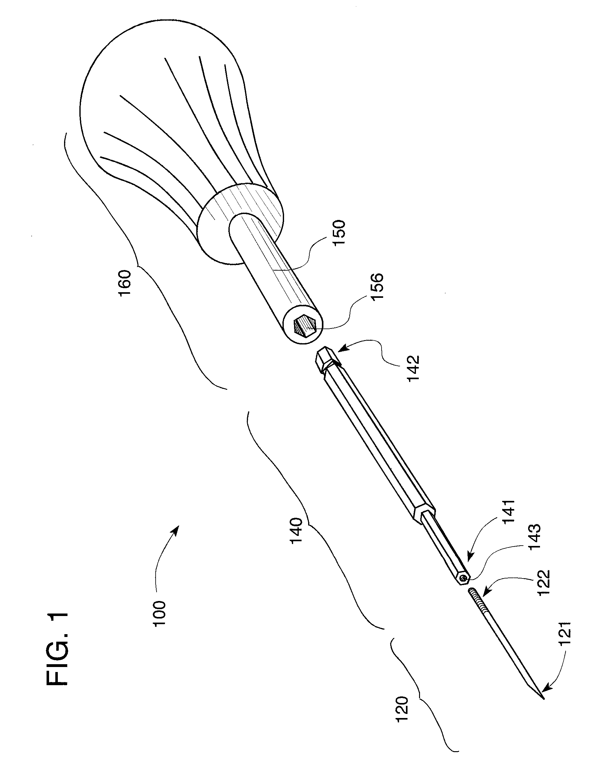 Interference screw driver assembly and method of use