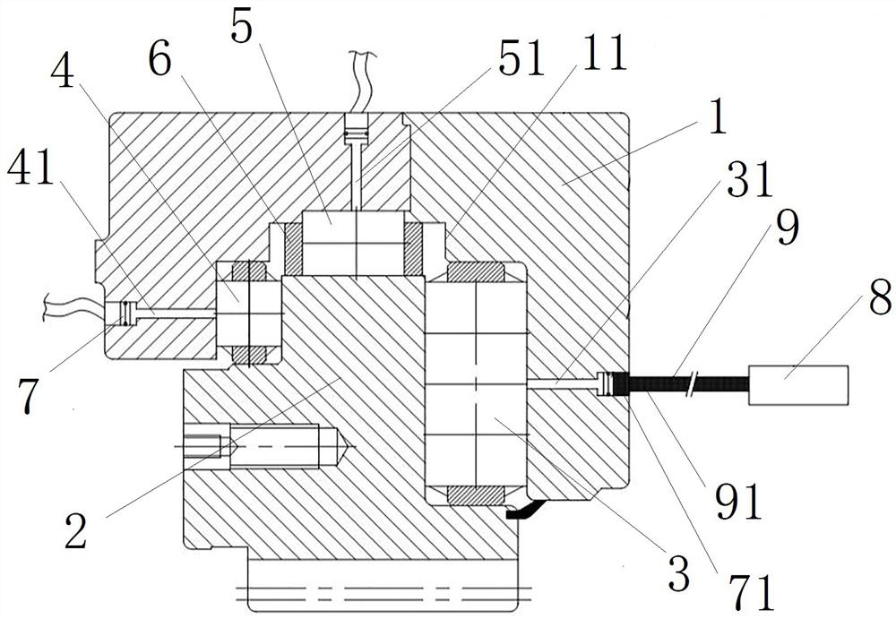 Bearing system with oil film pressure detection function