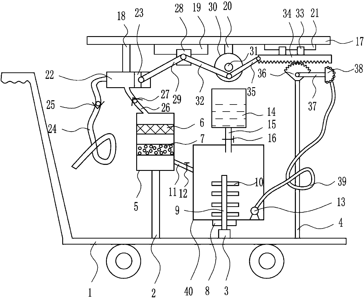 Device for circulation utilization of printing and dyeing waste water after purification