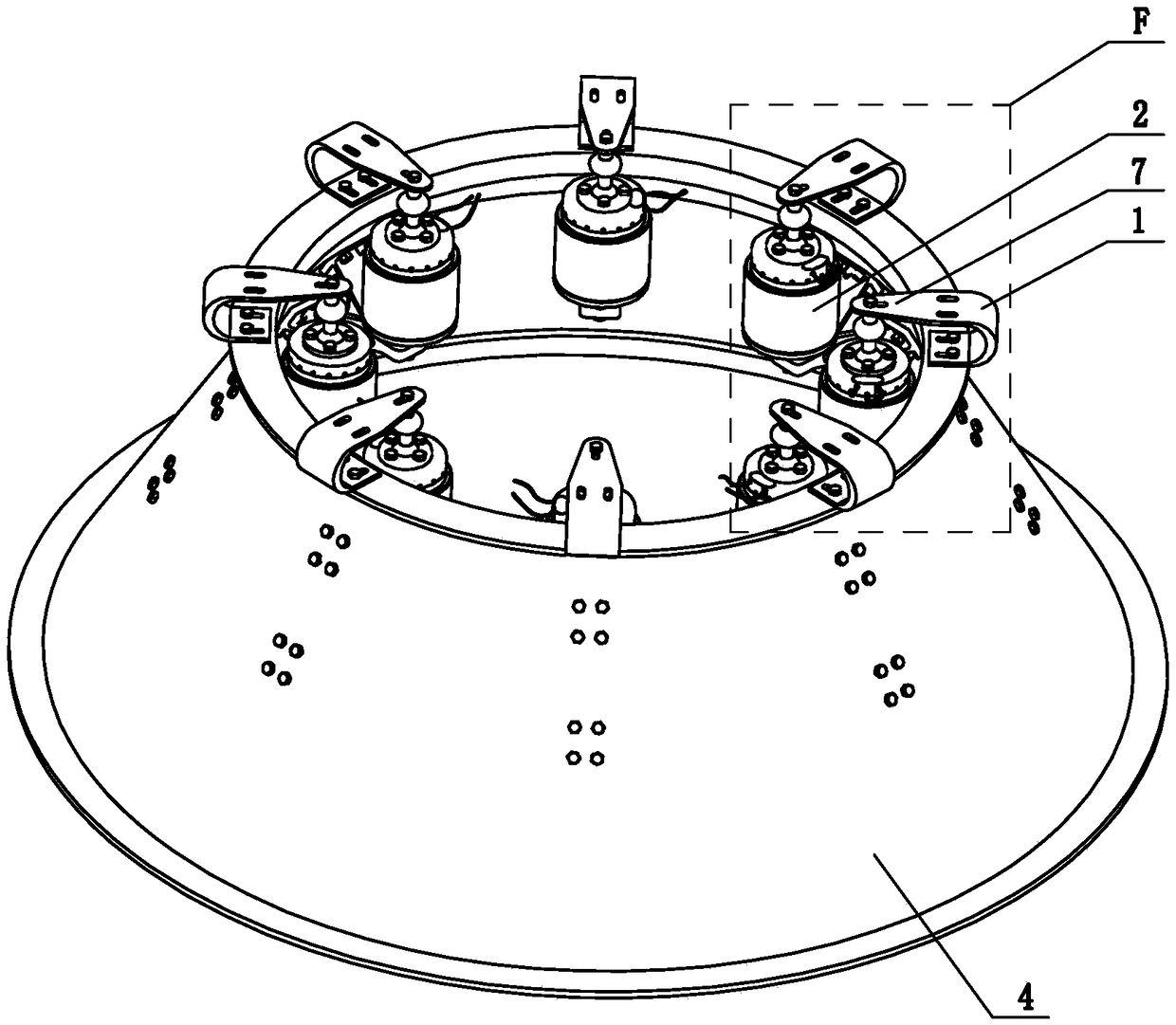 Active and passive integrated star vibration isolation device