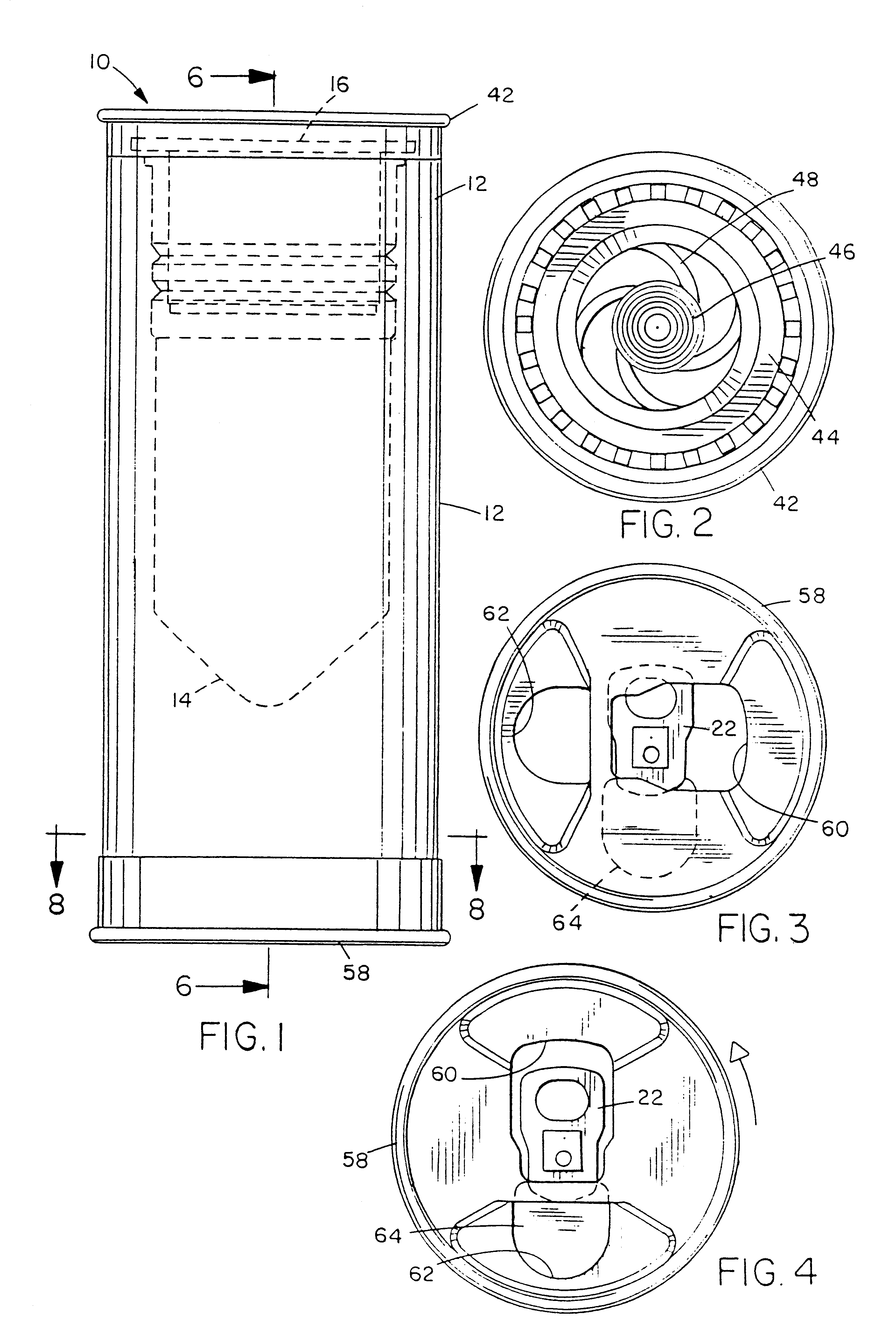 Container with integral module for heating or cooling the contents and method for its manufacture