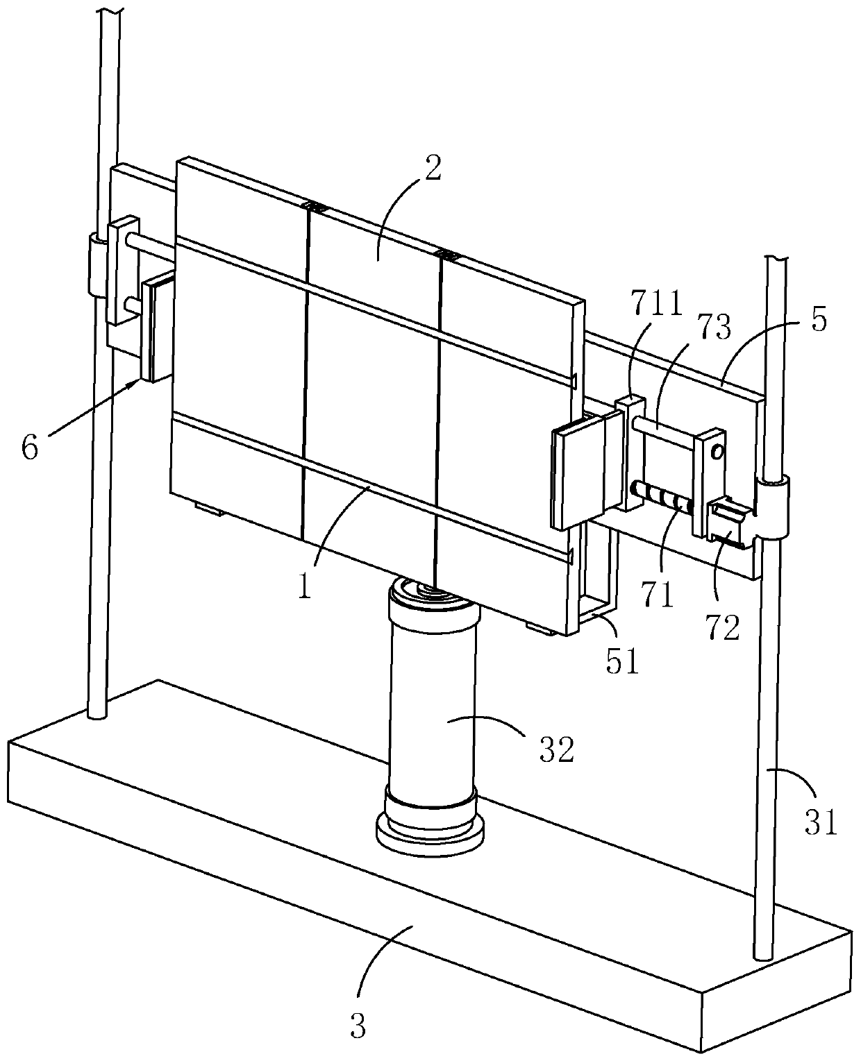 Mounting structure and method of high-and-large-space clean room