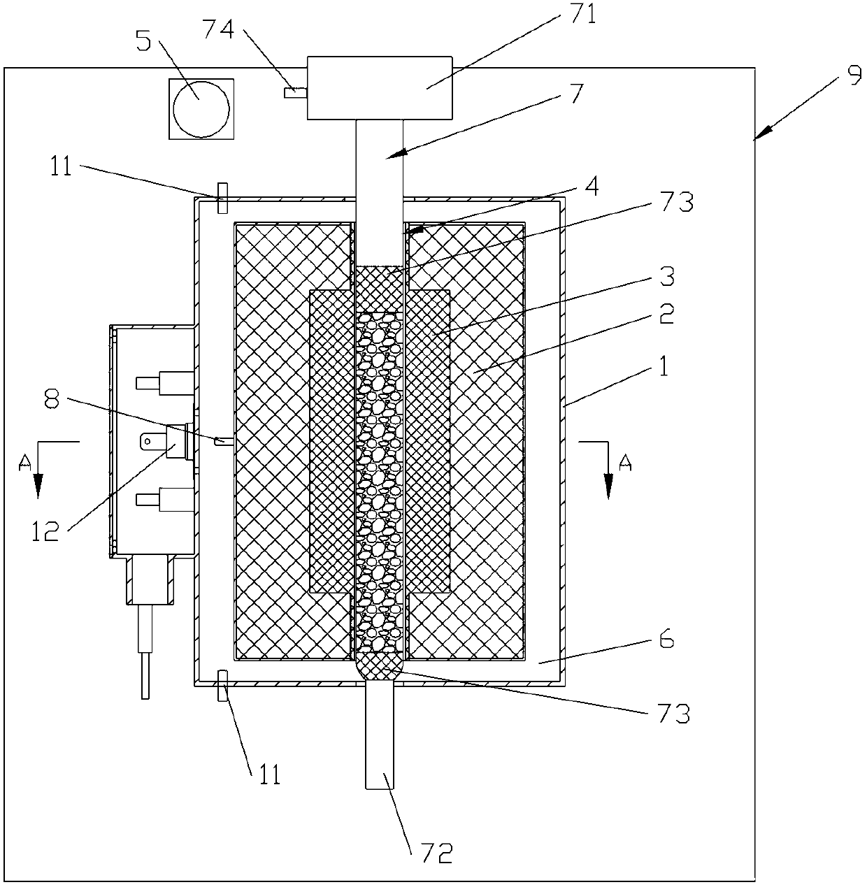 Combustion furnace for total organic carbon determination