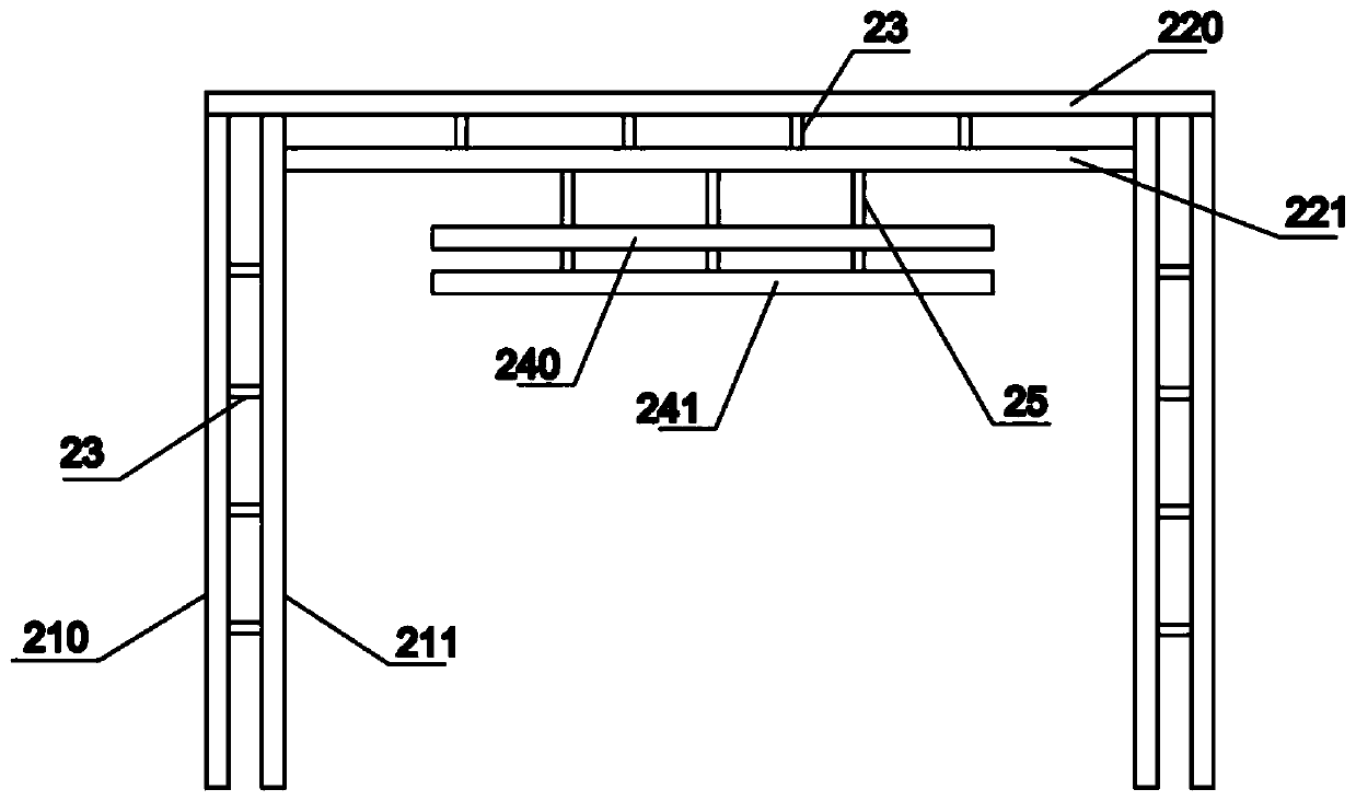 River-spanning bridge entrance ramp height limitation frame