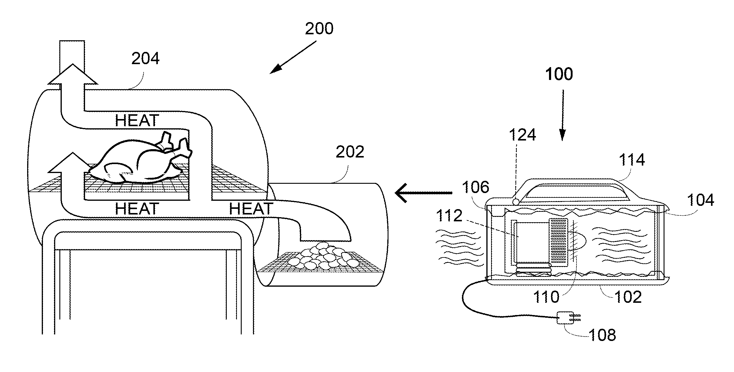 Negative draft inducing device for smoker