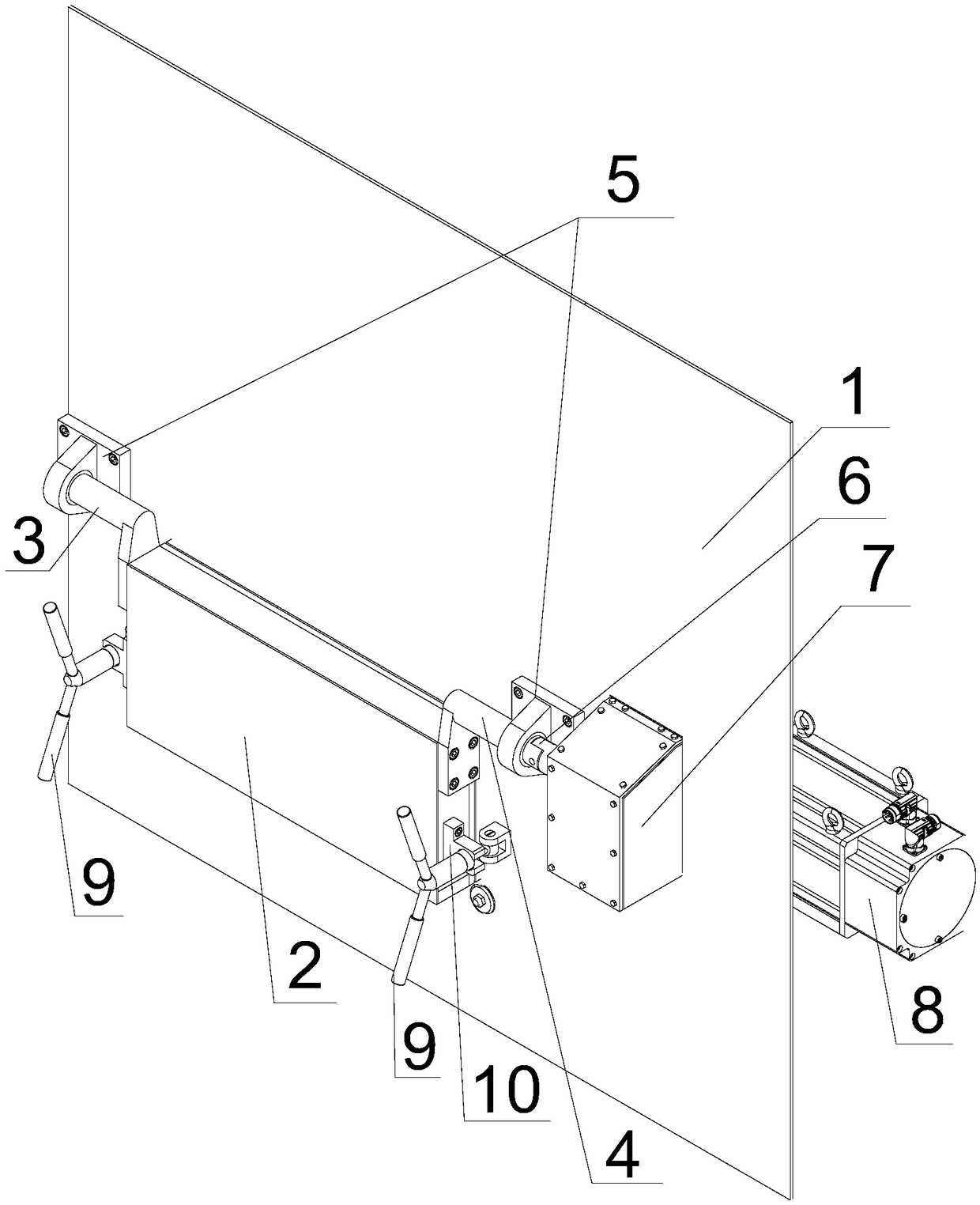 Novel small door transmission mechanism