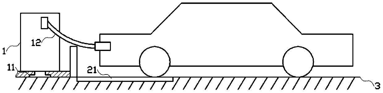 Automatic identification vehicle charging device