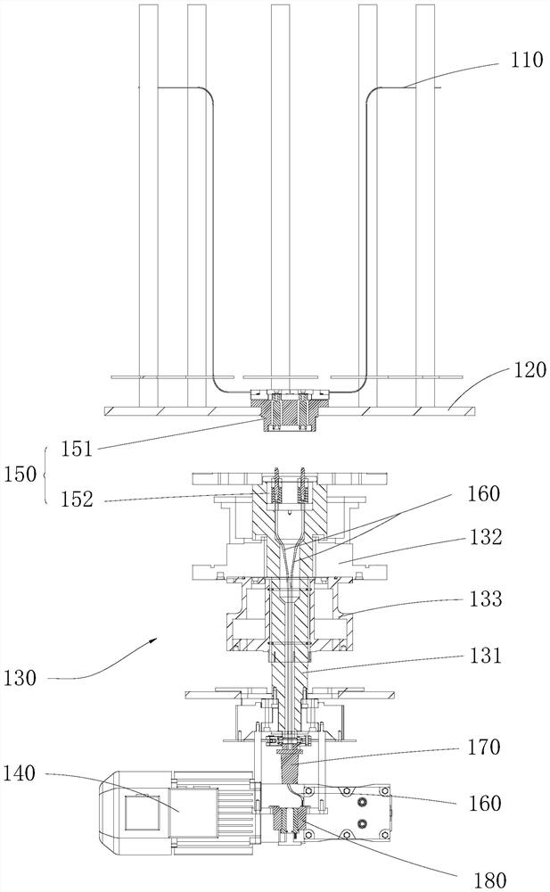 Temperature detection mechanism and coating equipment with same