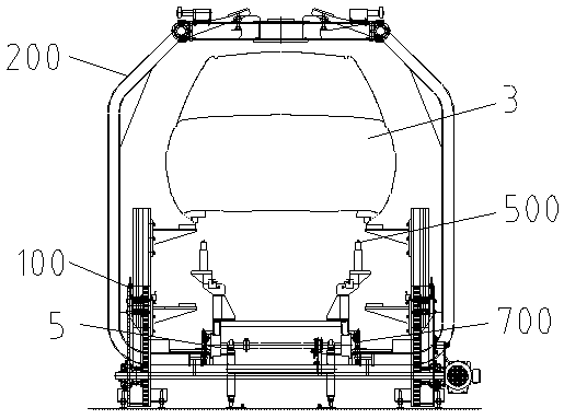 Vehicle body transfer system suitable for multi-vehicle production