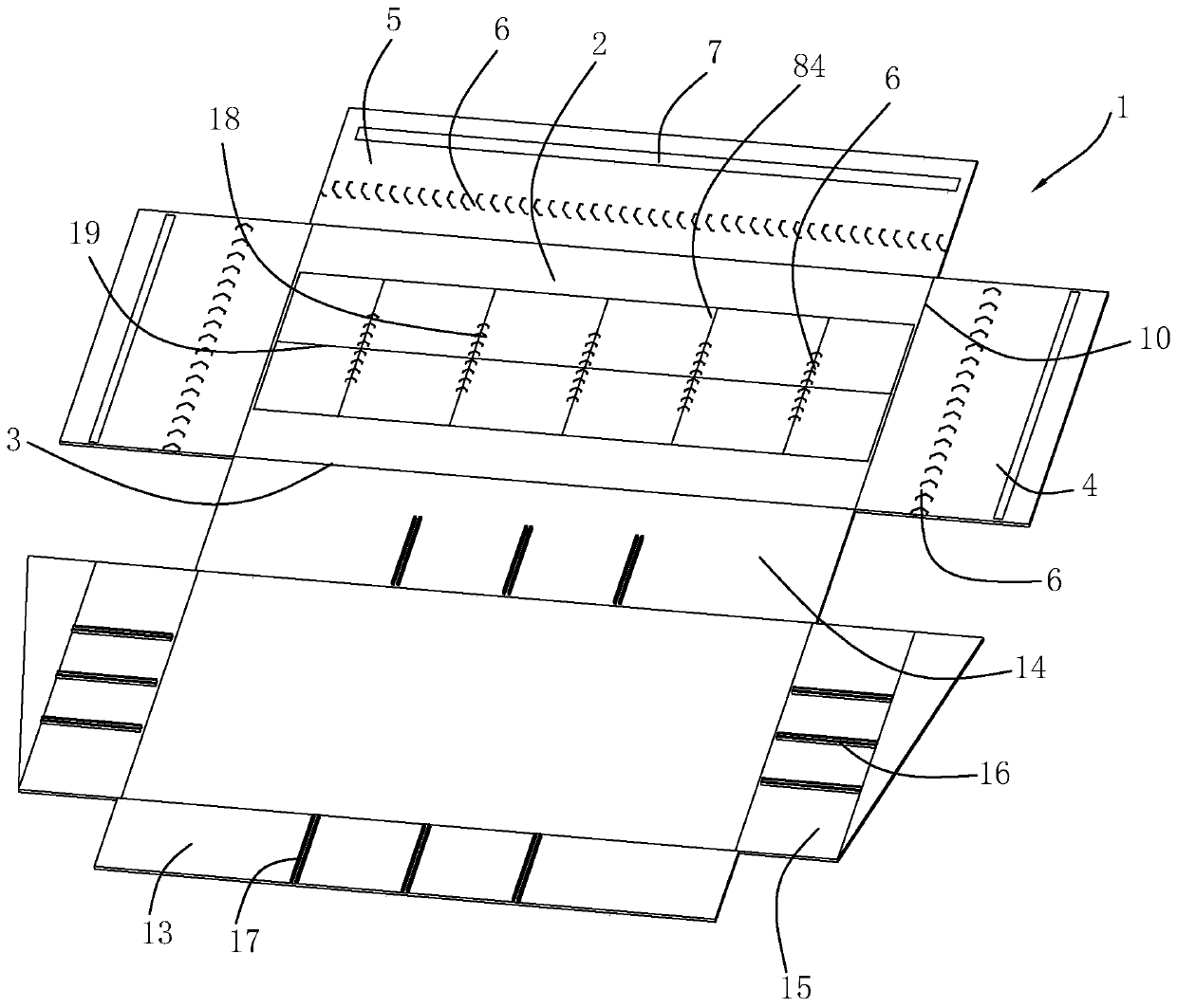 Easy-to-tear multifunctional corrugated packaging box and recombination use method thereof