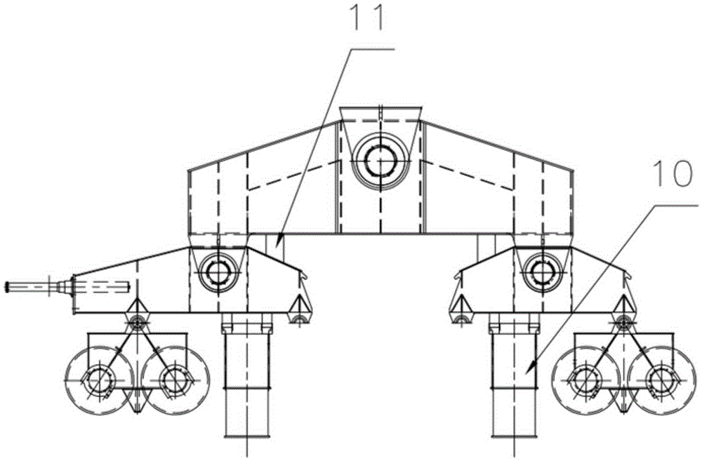Lateral displacement method of shipbuilding gantry crane
