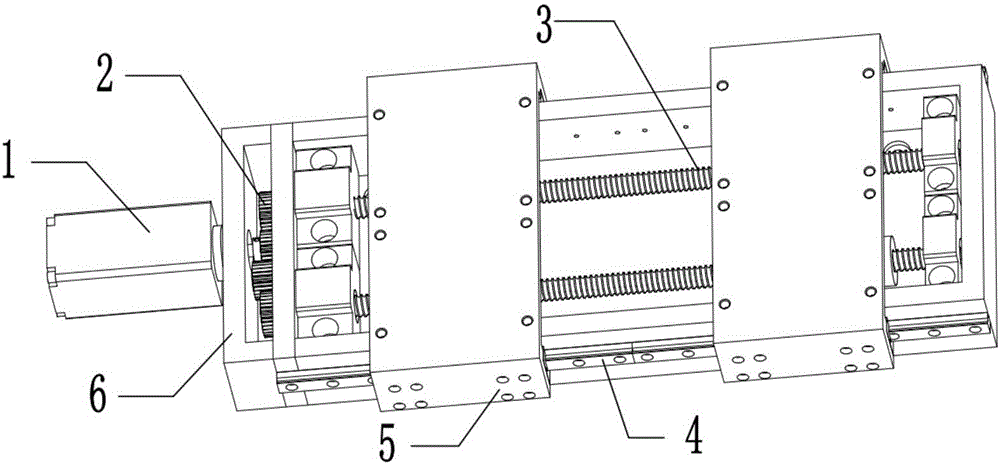Bidirectional synchronous symmetrical displacement slide table
