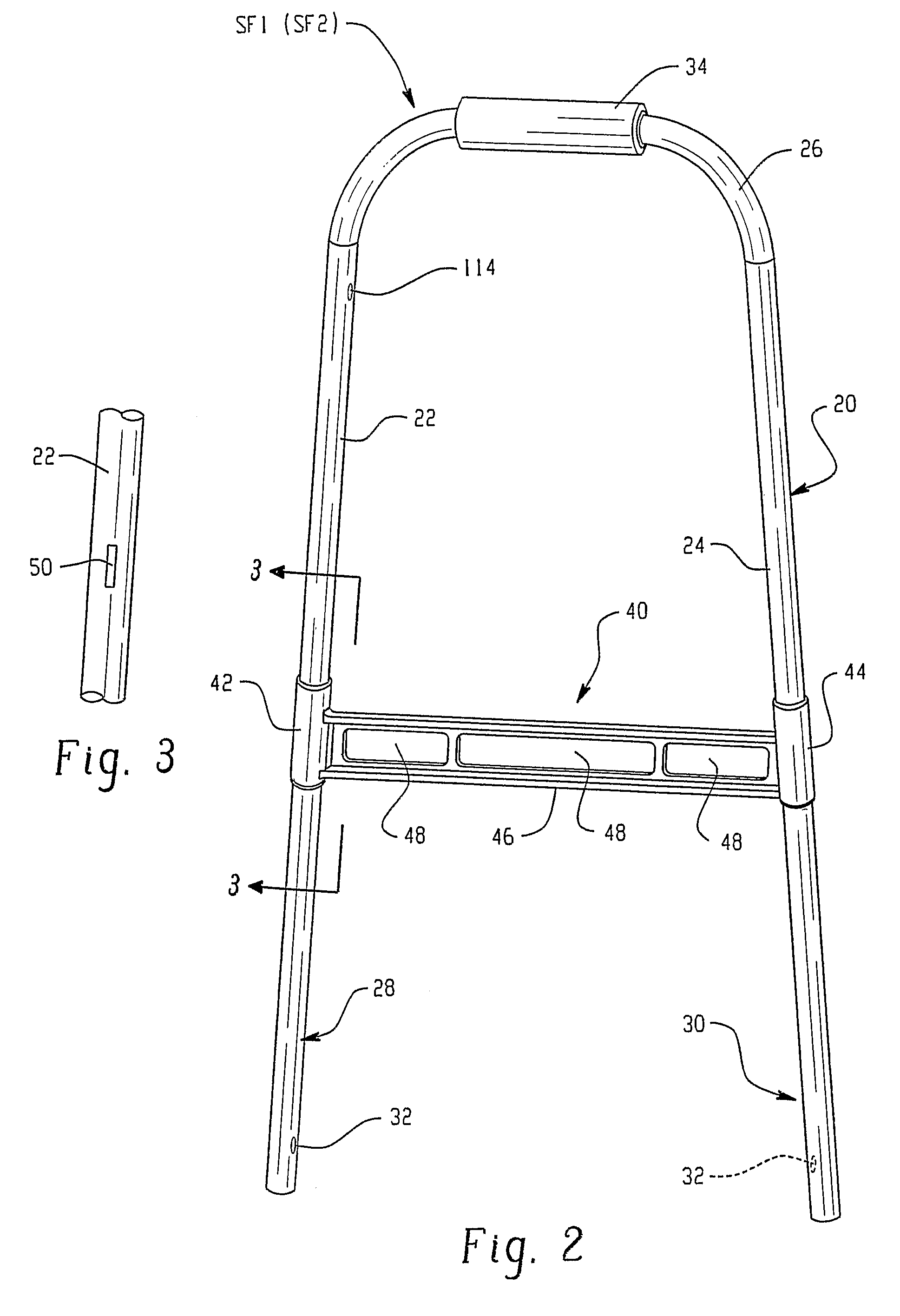 Foldable durable product, such as a patient aid device or walker, and method of forming same