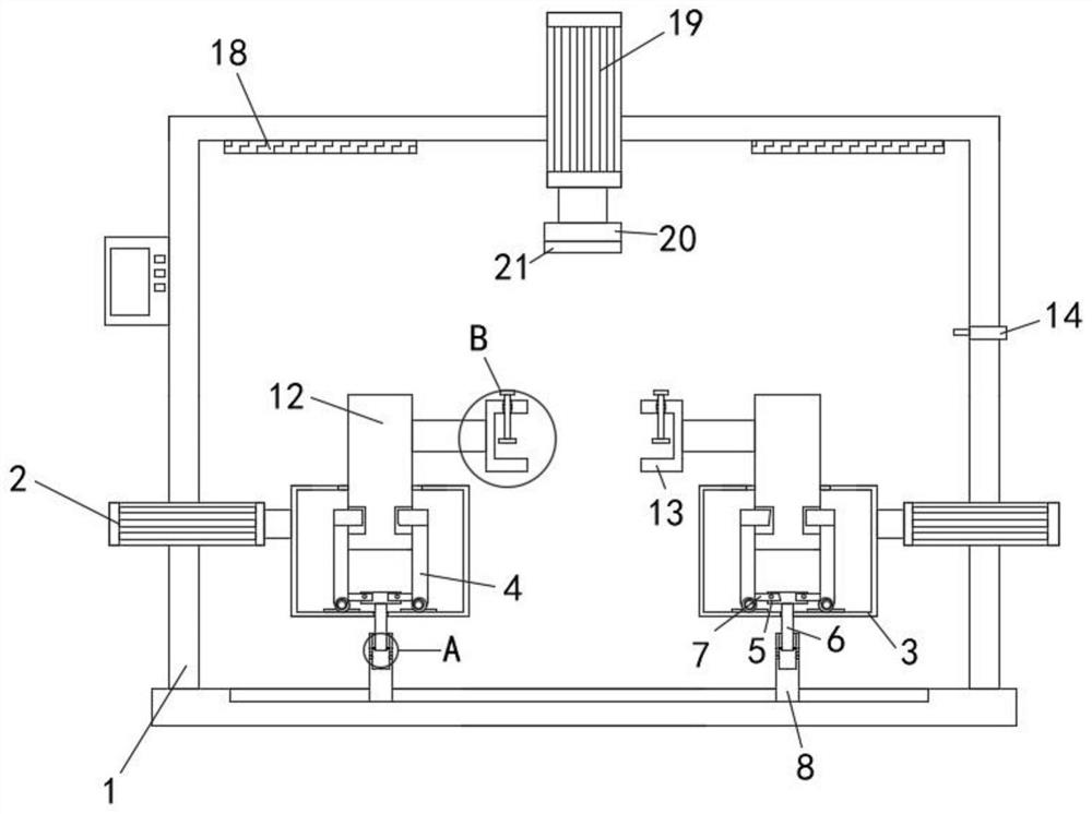 Lining plate assembly door hinge comprehensive inspection device