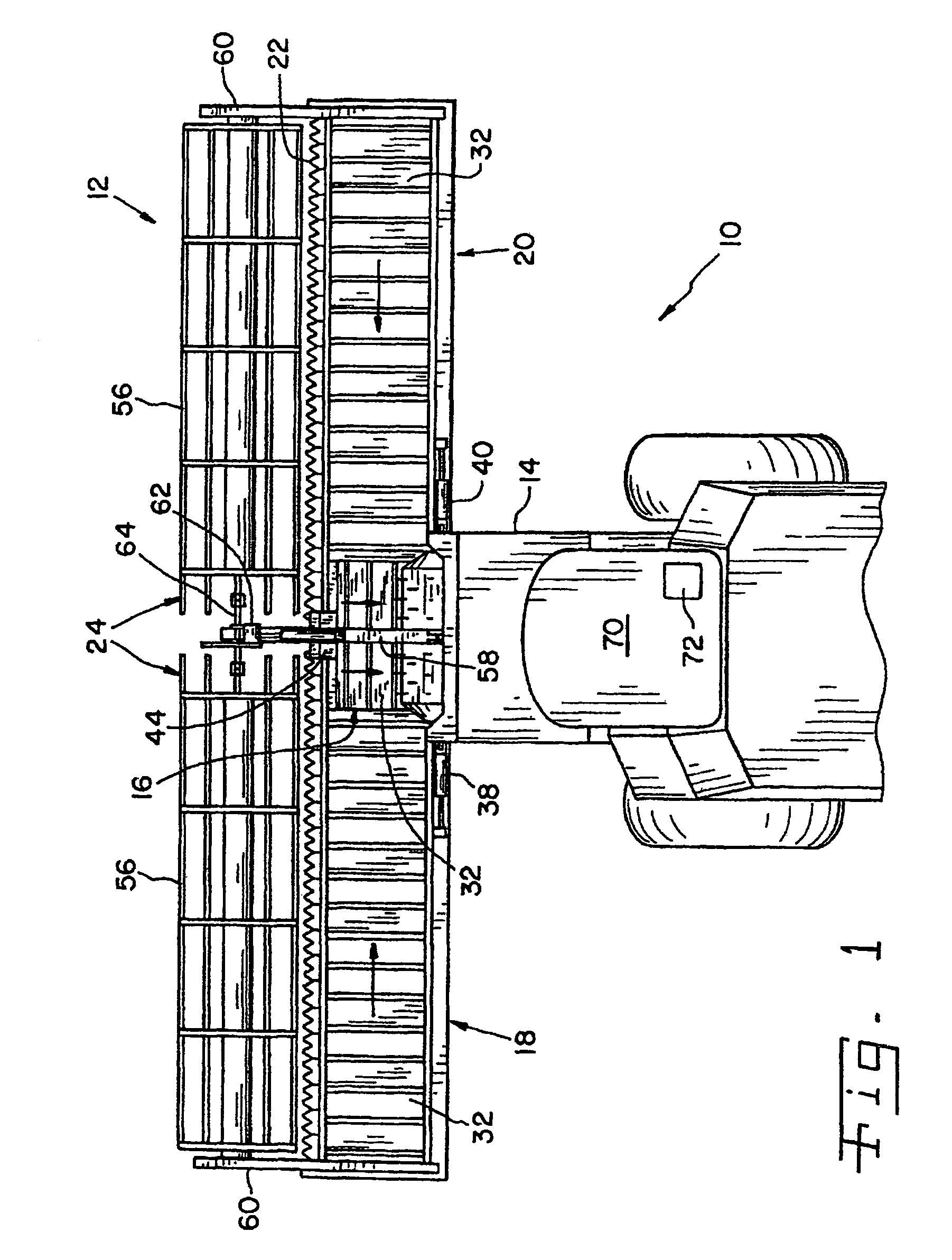 Flexible cutting platform with passive float arm stop in an agricultural harvesting machine