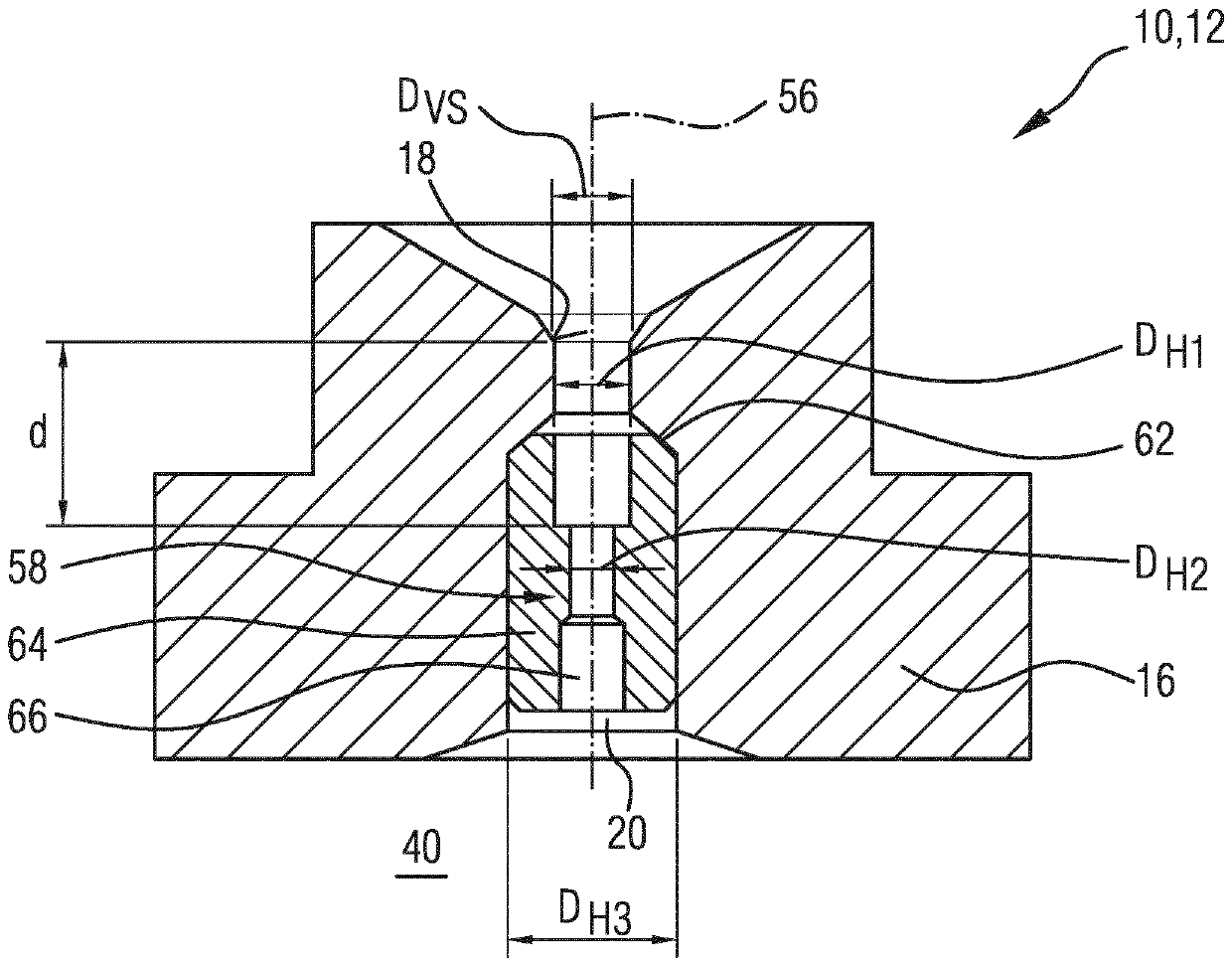 Valve device for a fuel injection system and fuel injection system