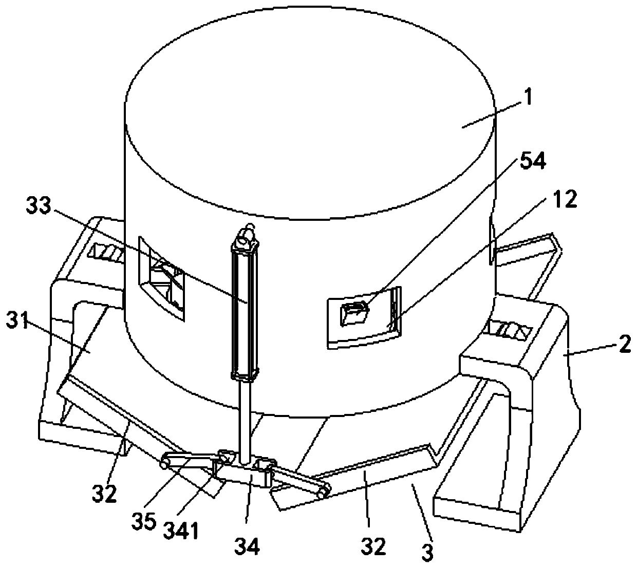 A separate paint grinding and stirring device