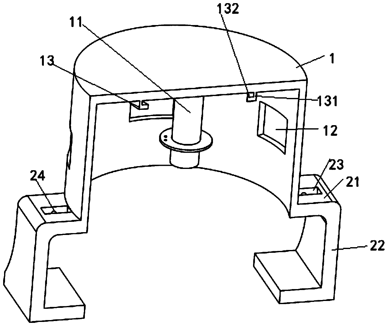 A separate paint grinding and stirring device