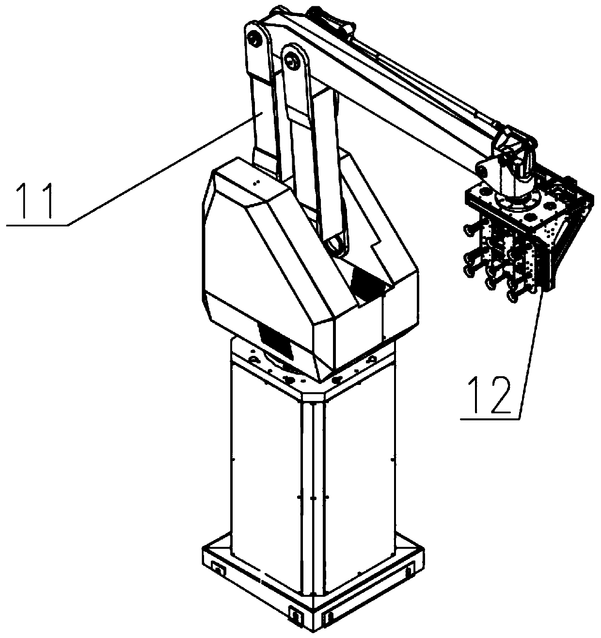 Automatic stacking system for iron workpiece