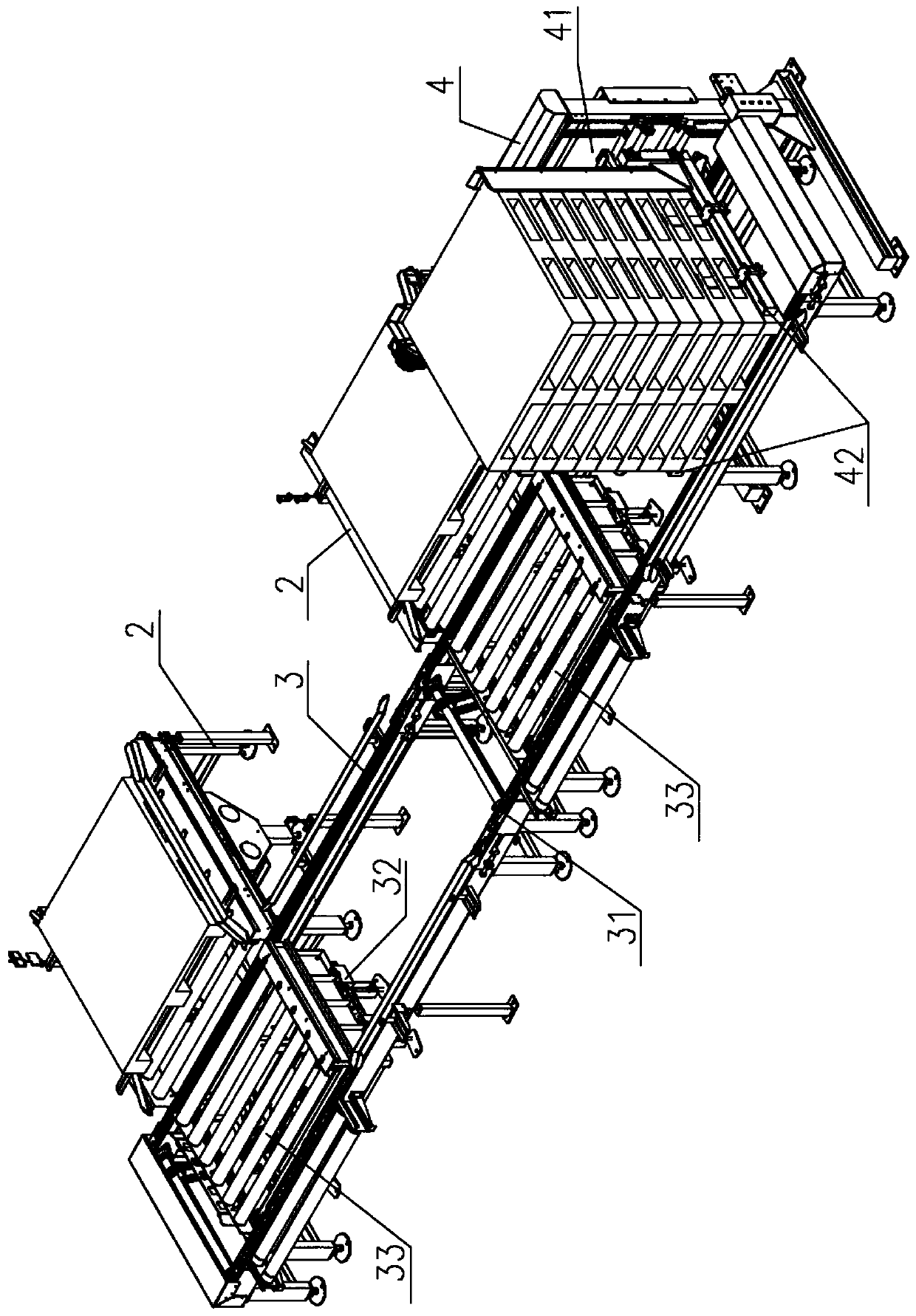 Automatic stacking system for iron workpiece