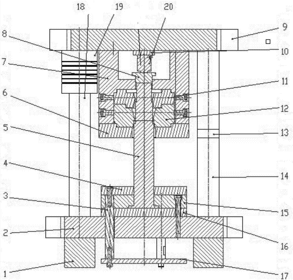 Tubular product multi-section one-time closing-in forming die and forming method