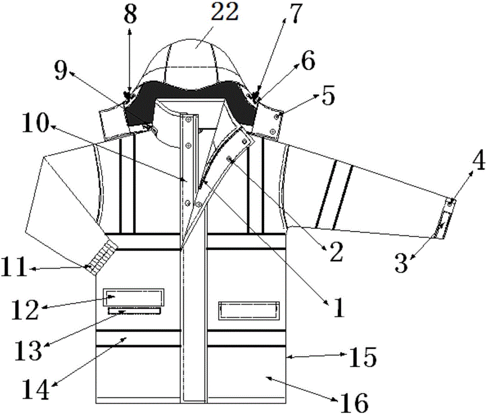 Multifunctional warning protective suit