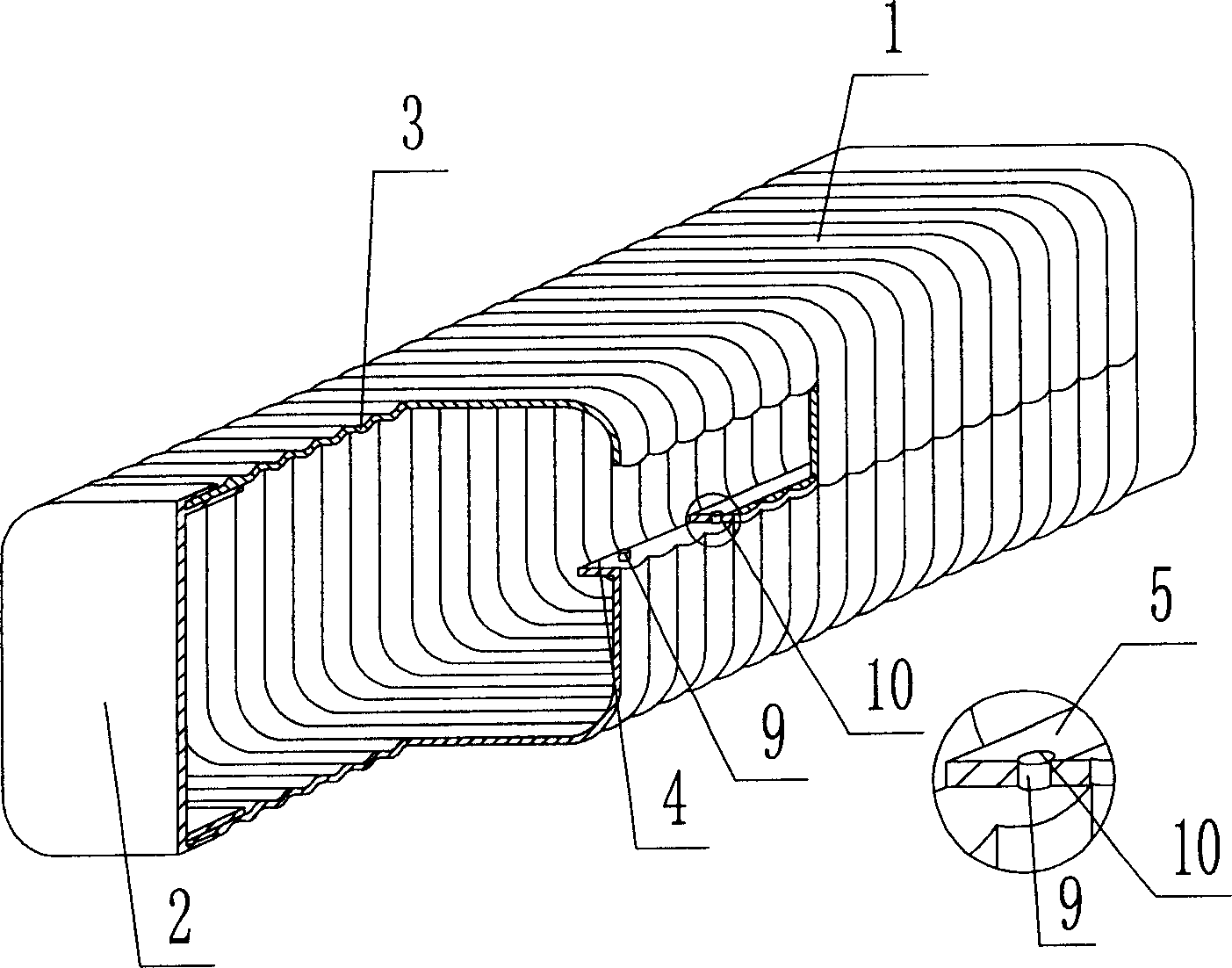 Plastic pipe with thin wall