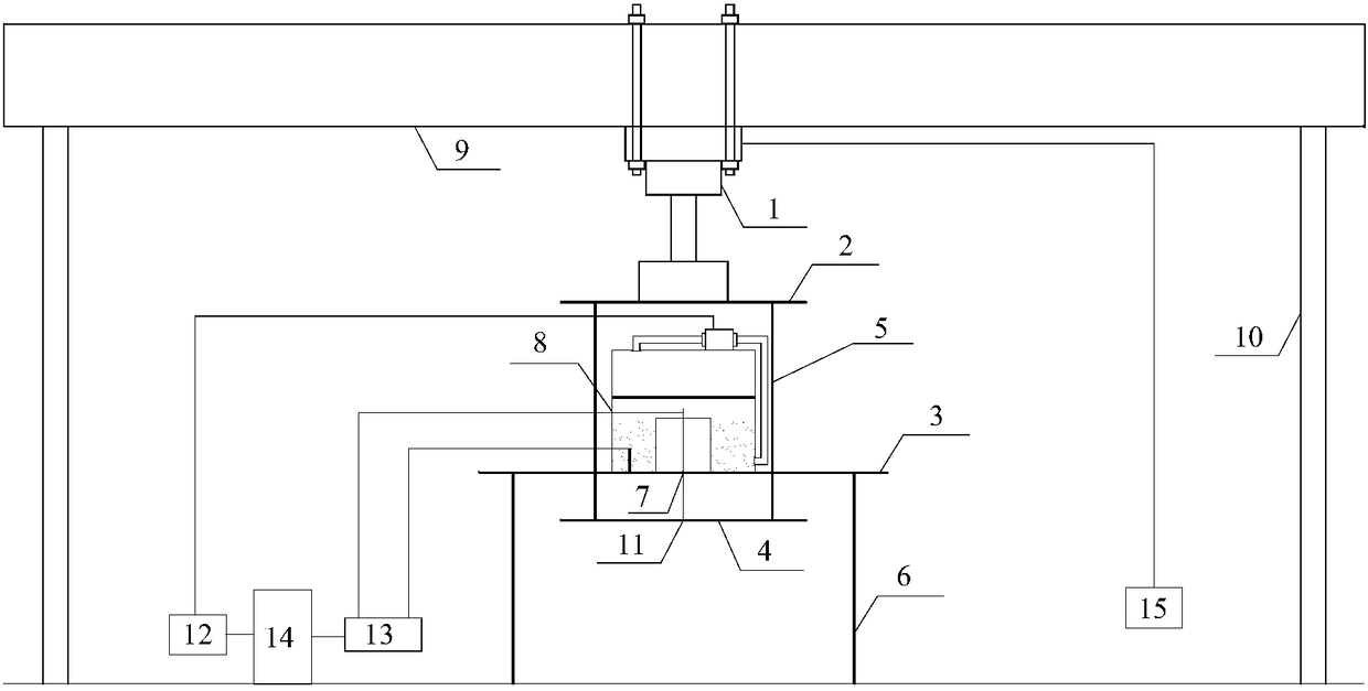 A coupling test device and test method for drawing fatigue and corrosion of reinforced concrete bonded sections