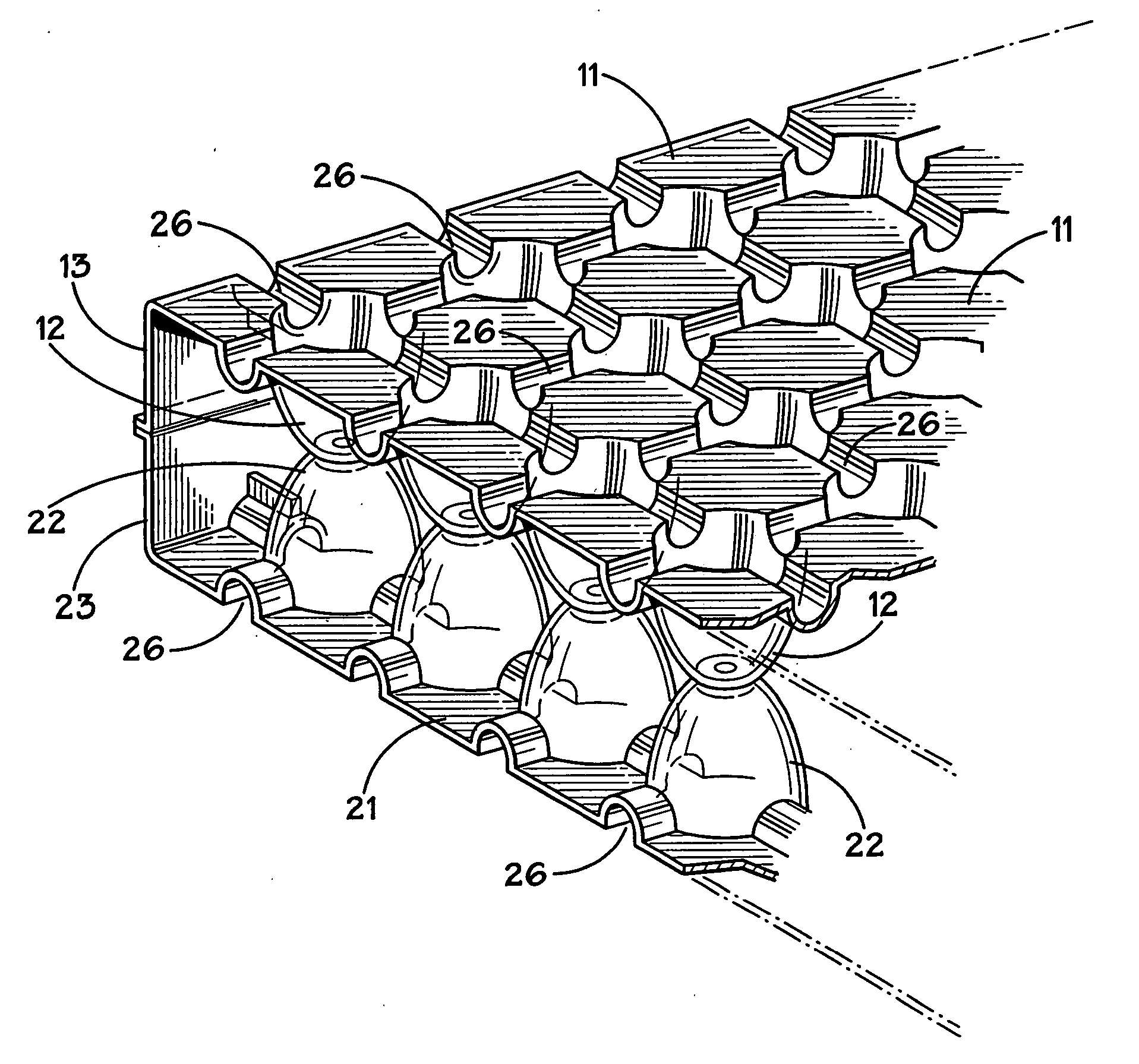 Cushioning structure for floor and ground surfaces