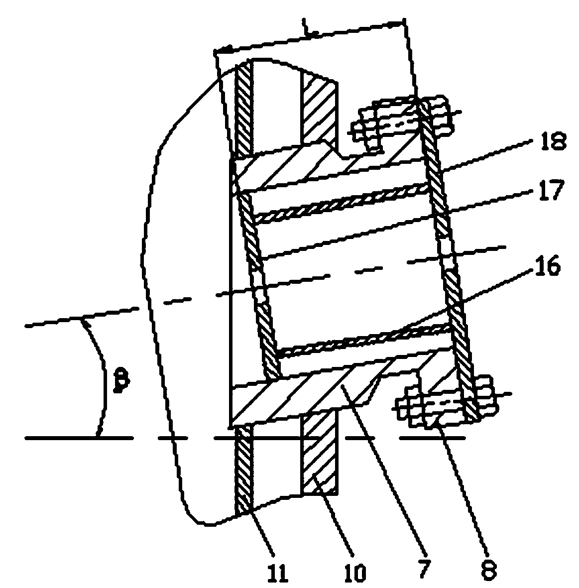 Accurate assembly method for oblique cutting connection pipes on large-diameter metal cylinder