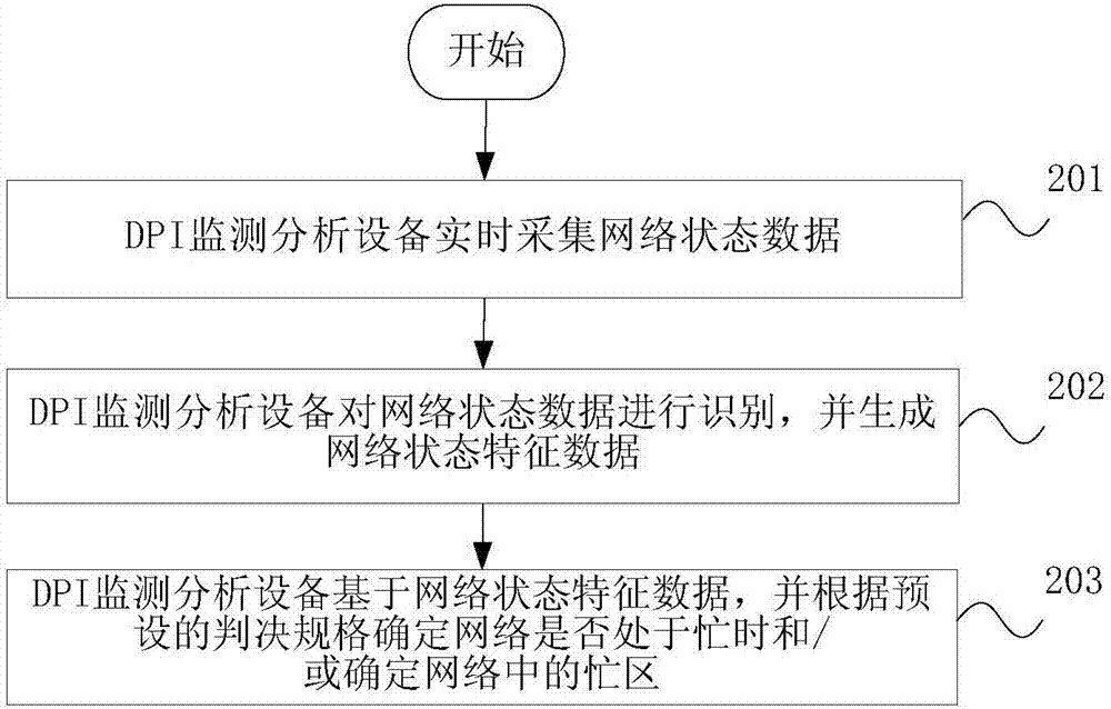 Network state identification method, deep packet inspection (DPI) monitor analysis device and network system