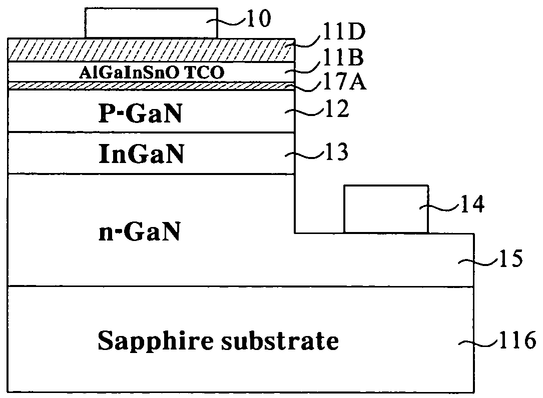 High brightness gallium nitride-based light emitting diode with transparent conducting oxide spreading layer