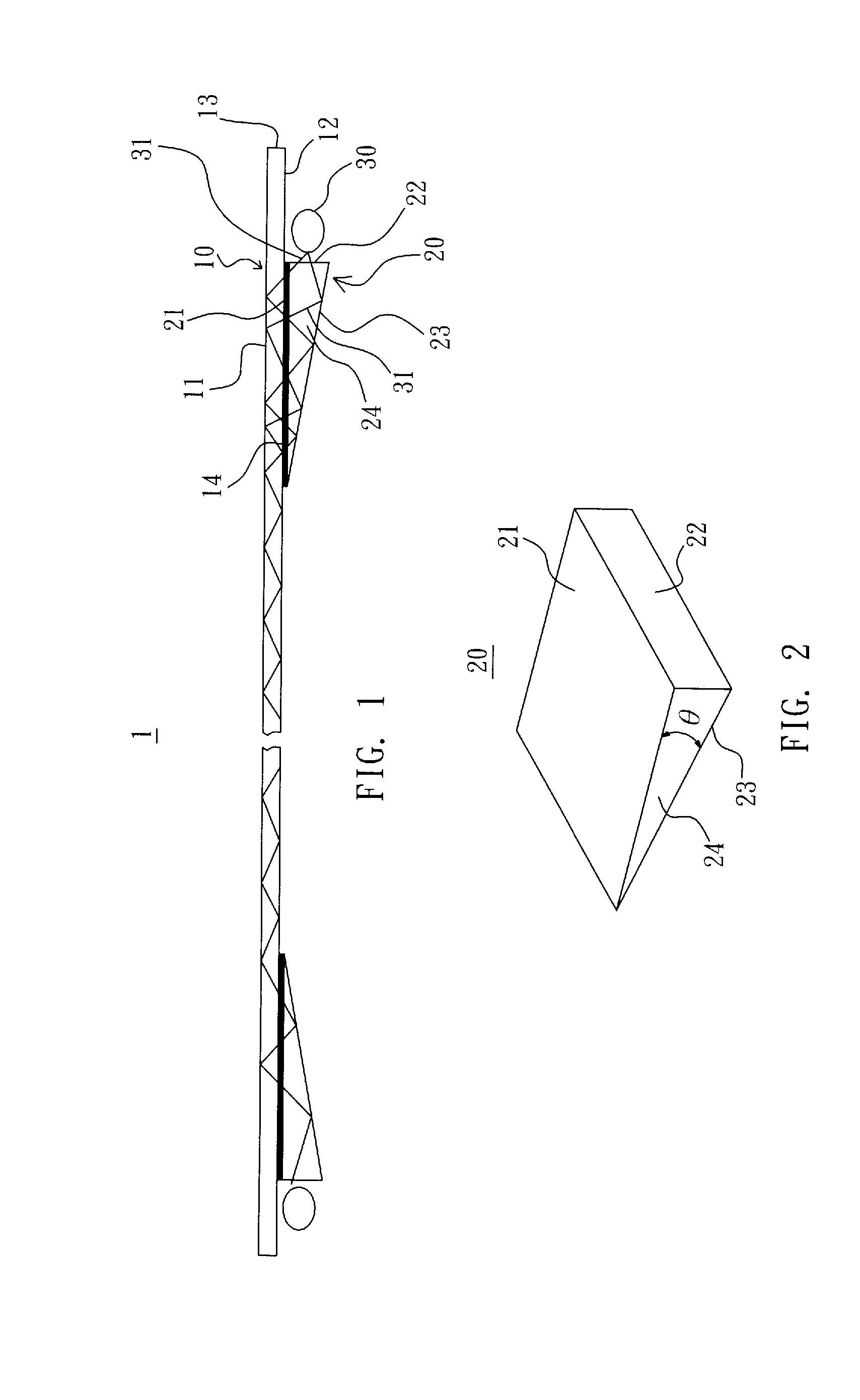 Structure for guiding light into guide light plate to conduct total internal reflection