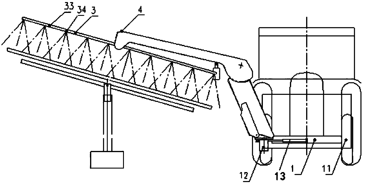 Movable type solar assembly washing equipment