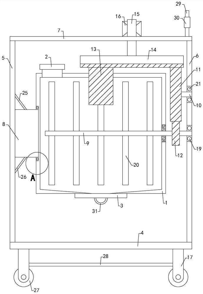 Biodegradable packaging material raw material mixing process equipment