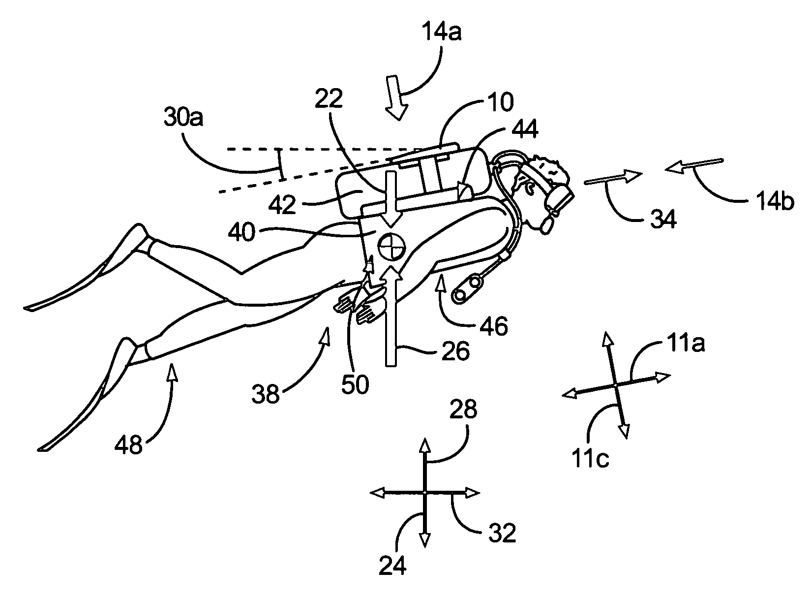 Buoyancy-based, underwater propulsion system and method