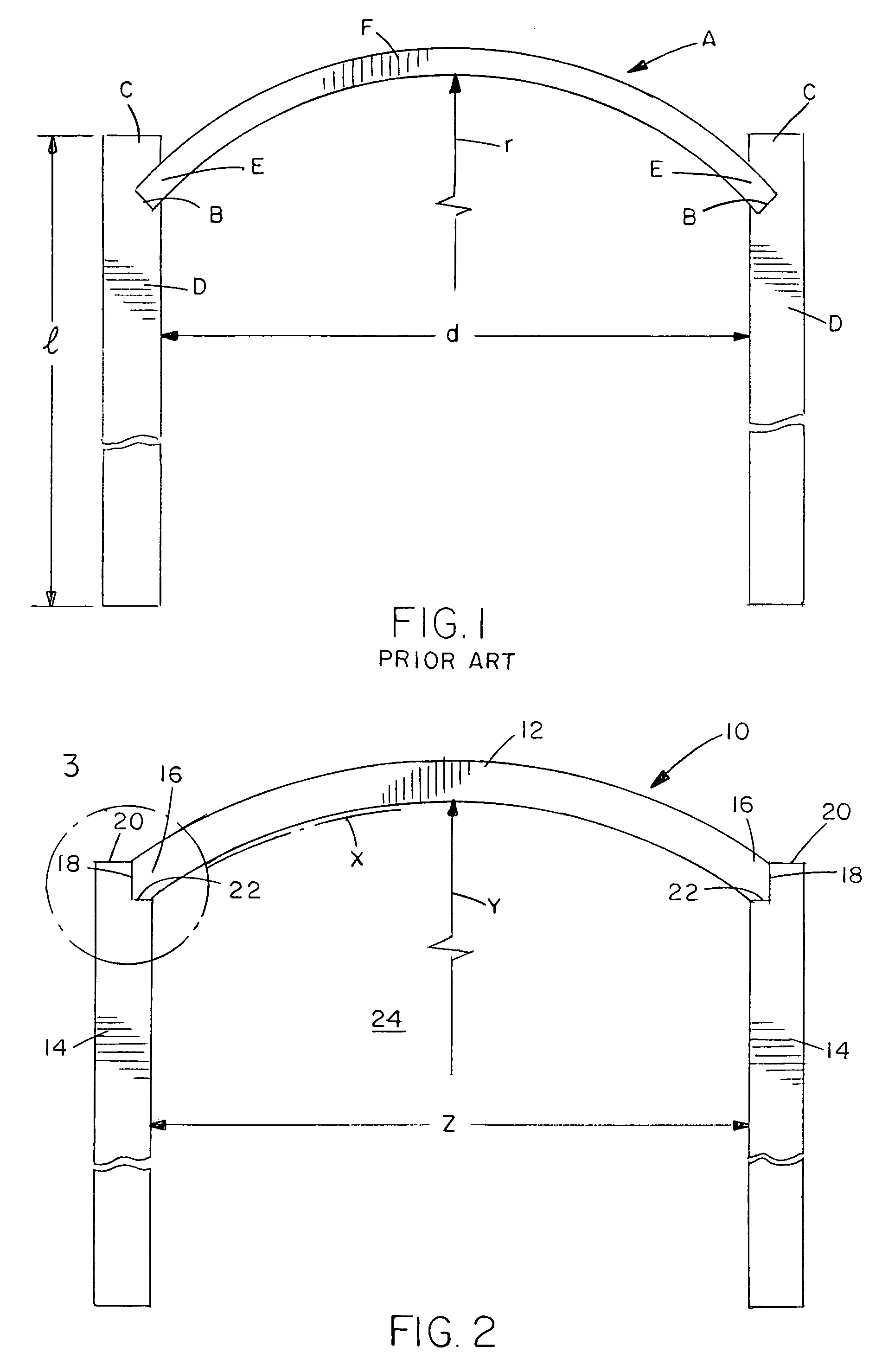 Standardized arched jamb assembly and method