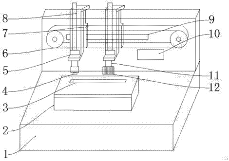 Motor casing radiating rib deburring device