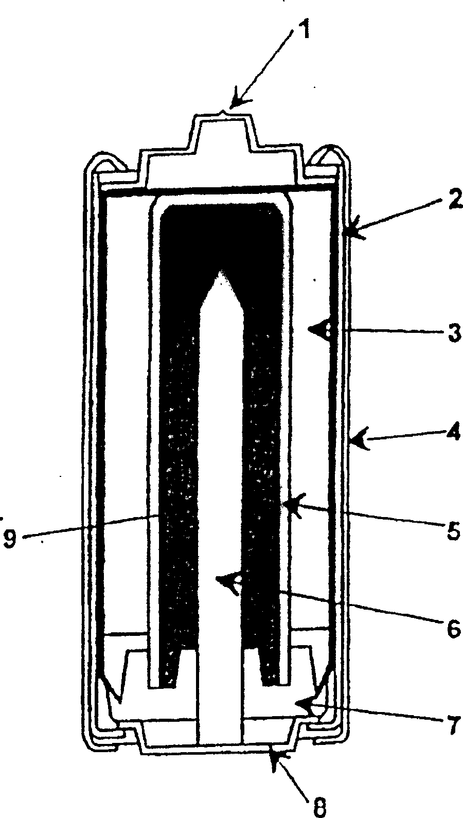 Gelating agent for alkaline cell and alkaline cell