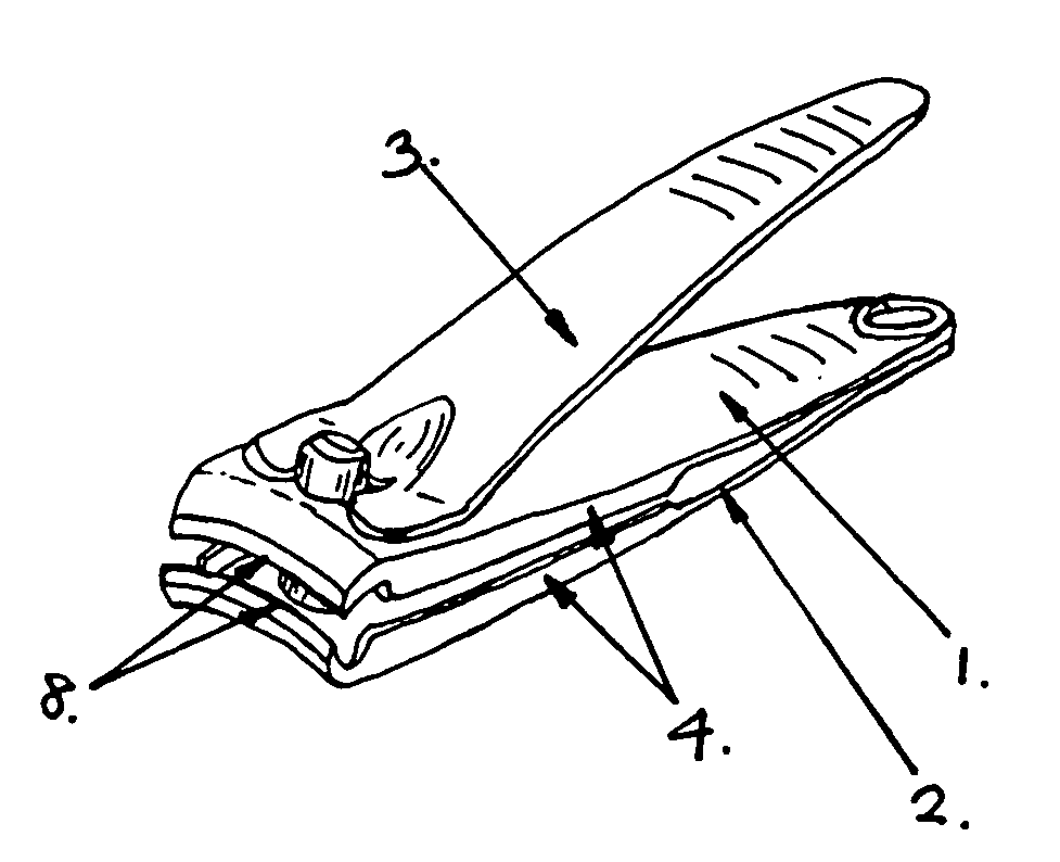 Nail clipper with catching side walls