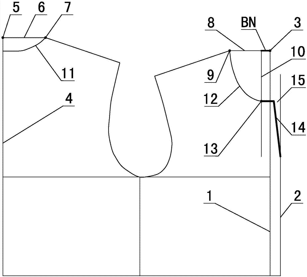 bn original number design and cutting method of garment skimming