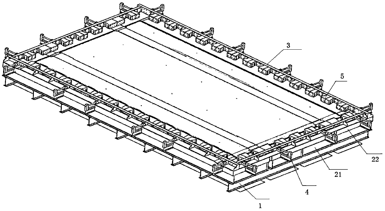 High-precision multifunctional concrete bridge deck slab prefabricated mold and working method thereof