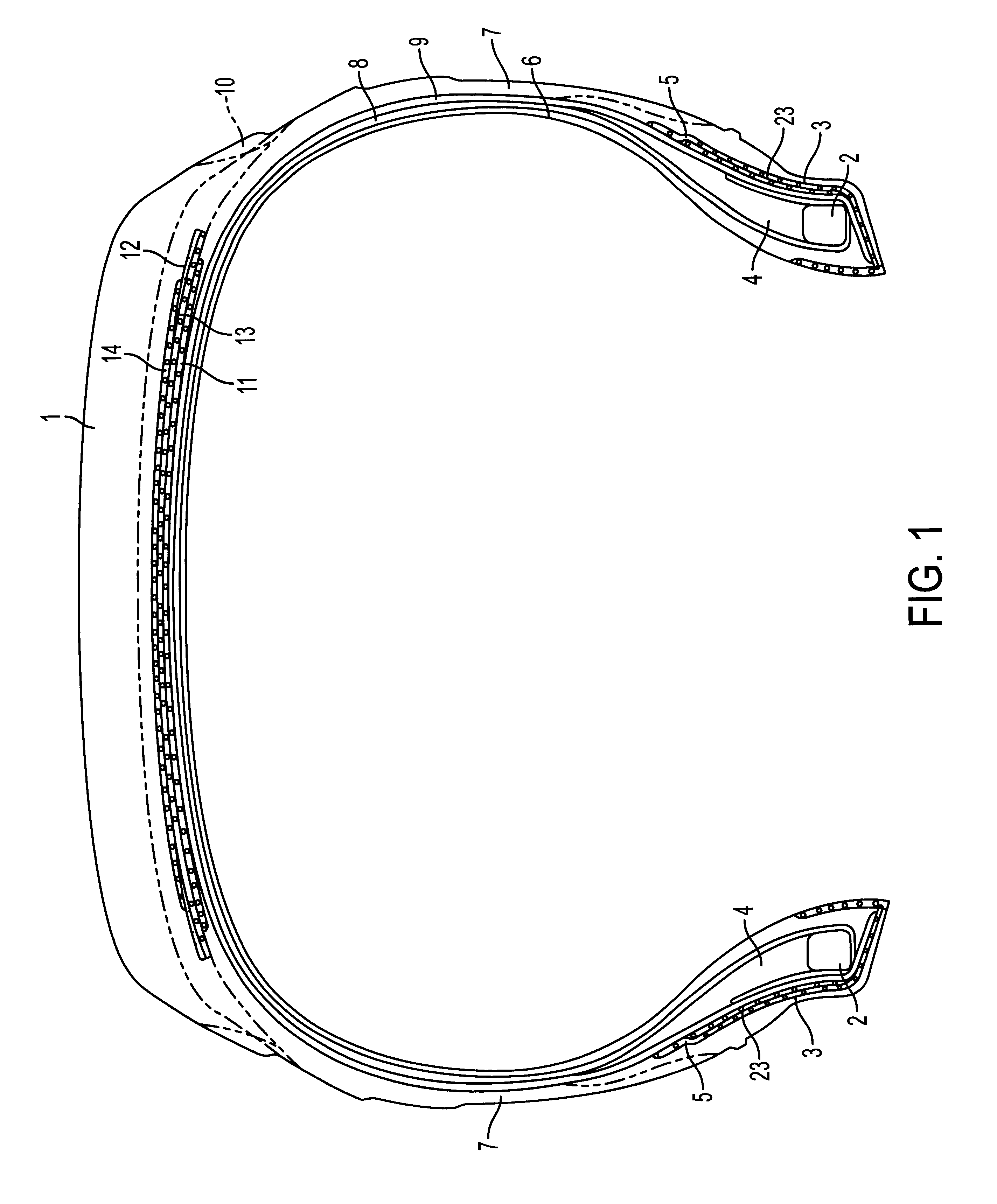 Vehicular tire having a carcass with sidewalls and tread, process of making vehicle tire, and process of masking an overlapping portion of carcass ply needs